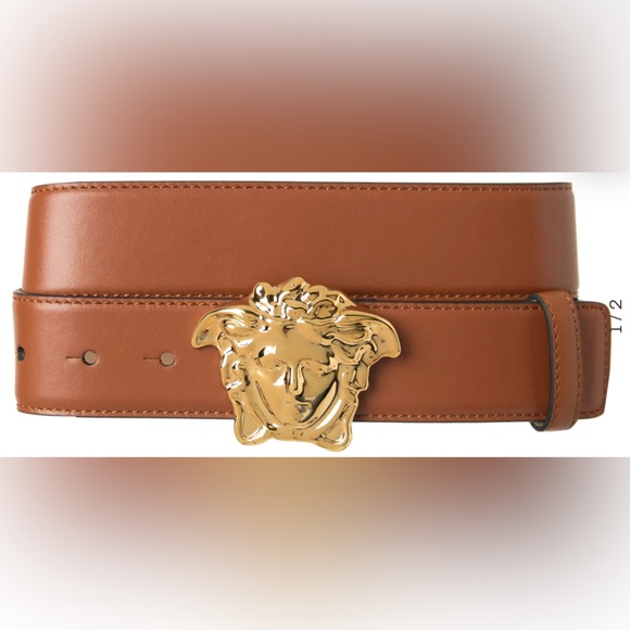 Versace Cintura H.40 Vitello leather buckle belt - Picture 1 of 5